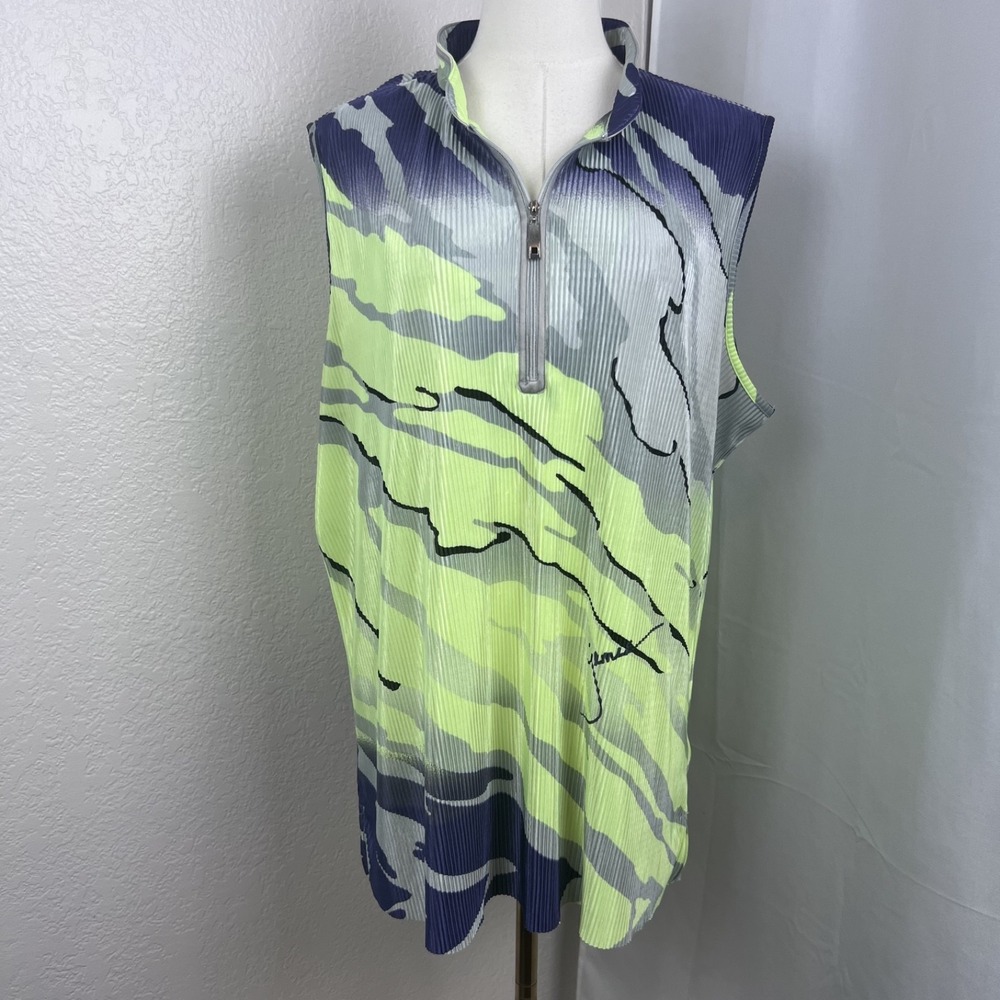 Jamie Sadock Top Womens XXL Abstract Textured Performance Golf Pickleball Casual